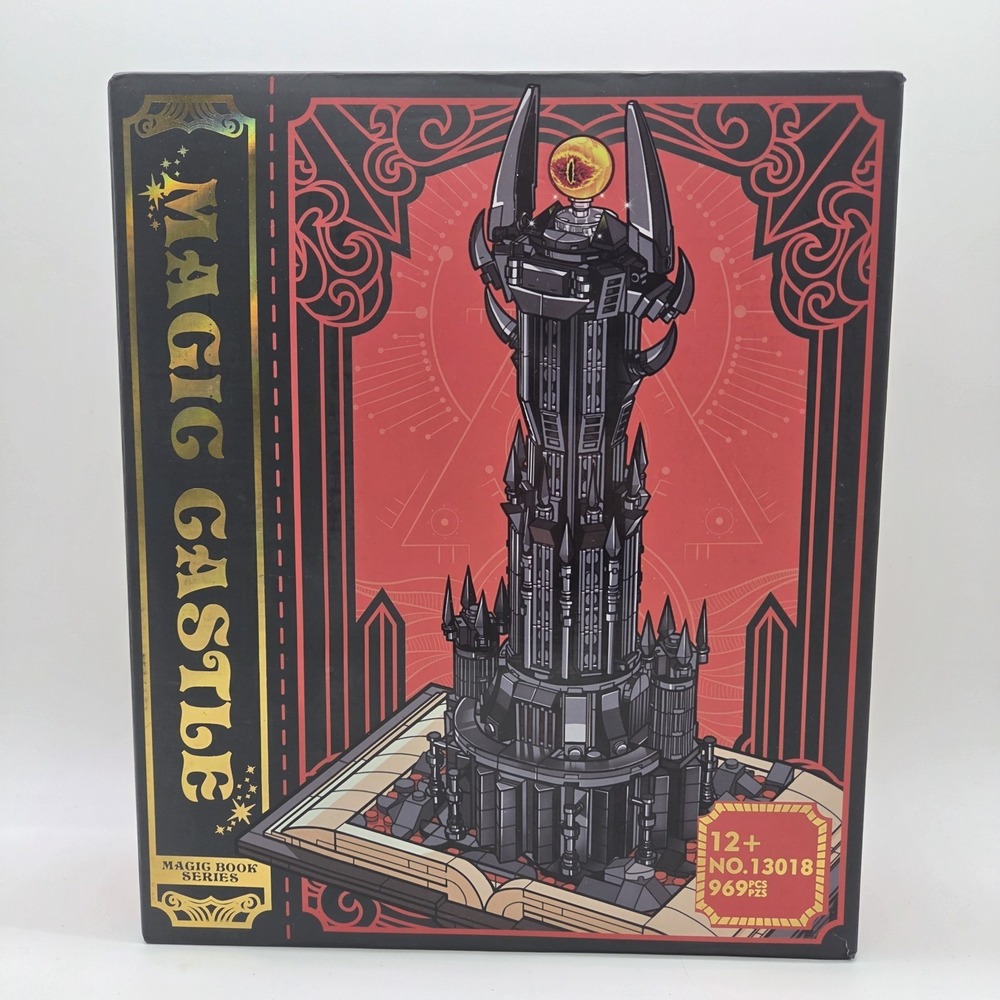 Creative Black Tower Magic Book Building Block Expert Idea Dark Tower 969 Pieces